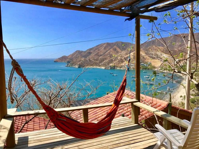 Uitzicht op de baai van Taganga